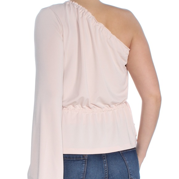 Rachel Roy One-Shoulder Bell-Sleeved Top Blush - Picture 2 of 2